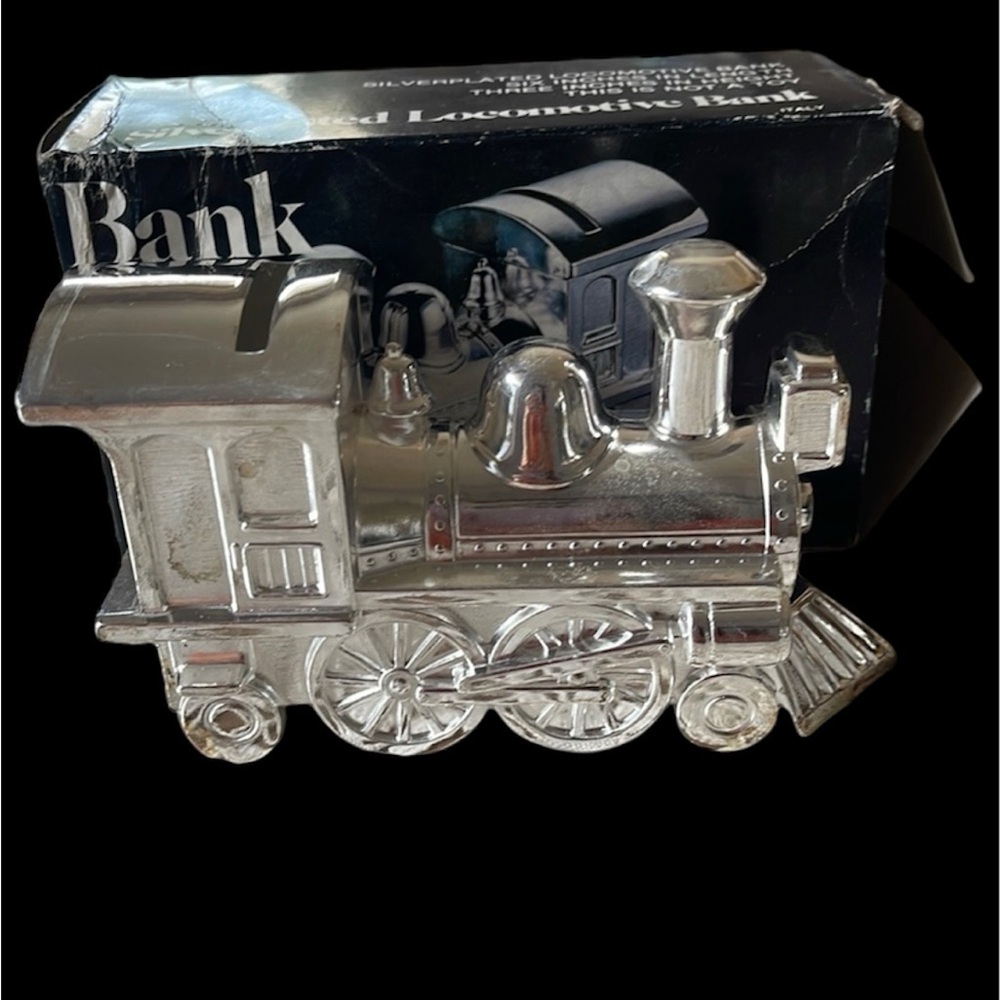 Leonard Silver plated locomotive bank